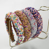 Baroque Colorful Crystal Rhinestone Fabric Hairband Jewelry Hair Accessories