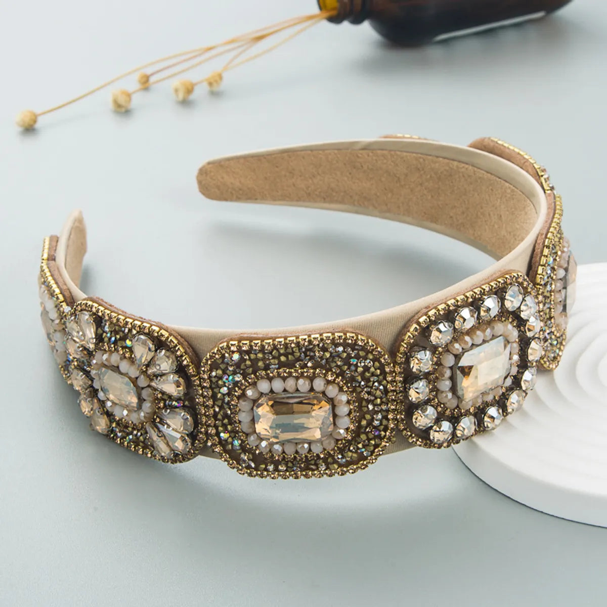 Baroque Fashion New Bright Crystal Wide Brim Hairband