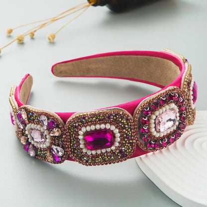 Baroque Fashion New Bright Crystal Wide Brim Hairband