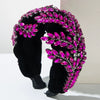 Baroque Fleece Woven Headband With Rhinestone And Maple Leaf Design For Women