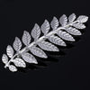 Baroque Leaf Iron Hairpin Side Clip For Women Electroplated Headwear