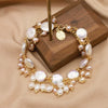 Baroque Natural Freshwater Pearl Retro Non Fading Handmade Electroplated Women's Bracelet With Geometric Styling