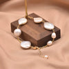 Baroque Natural Freshwater Pearl Retro Non Fading Handmade Electroplated Women's Bracelet With Geometric Styling