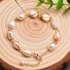 Baroque Natural Freshwater Pearl Retro Non Fading Handmade Electroplated Women's Bracelet With Geometric Styling