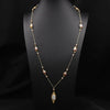 Baroque Natural Pearl 925 Sterling Silver Handmade Beaded Tassel Clavicle Chain Necklace With Flower Pattern For Women