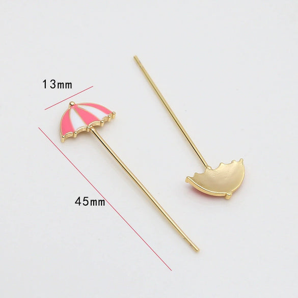 Baroque Pearl Accessories Copper Plated Butterfly Scepter Umbrella Witch Broom Samurai Sword Cane With Color Preservation And Electroplating