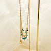 Baroque Pearl Crystal Stone Minimalist Exquisite Titanium Steel Necklace With Electroplating