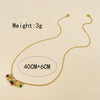Baroque Pearl Crystal Stone Minimalist Exquisite Titanium Steel Necklace With Electroplating