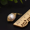 Baroque Pearl Earrings For Women 925 Silver Needle 18K Real Gold Electroplated Geometric Style