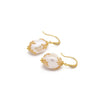 Baroque Pearl Earrings For Women 925 Silver Needle 18K Real Gold Electroplated Geometric Style