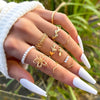 Baroque Pearl Flower Pleated Metal Lava Ring For Women Retro Fashion With Electroplating Geometric Pattern And Mixed Materials