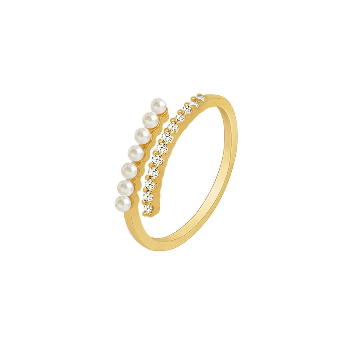 Baroque Pearl Index Ring Joint Simple Ladies Fashion Metal Ring