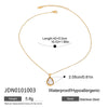 Baroque Pearl Necklace In Stainless Steel And Titanium Steel With Geometric Design And Electroplating Treatment