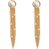 Baroque Pearl Tassel Earrings With 925 Silver Needle Retro Niche Temperament Jewelry For Women Original Design Geometric Shape Natural Pearl Wholesale