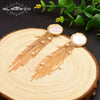 Baroque Pearl Tassel Earrings With 925 Silver Needle Retro Niche Temperament Jewelry For Women Original Design Geometric Shape Natural Pearl Wholesale