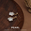Baroque Plum Blossom Natural Freshwater Pearl Earrings S925 Silver Needle