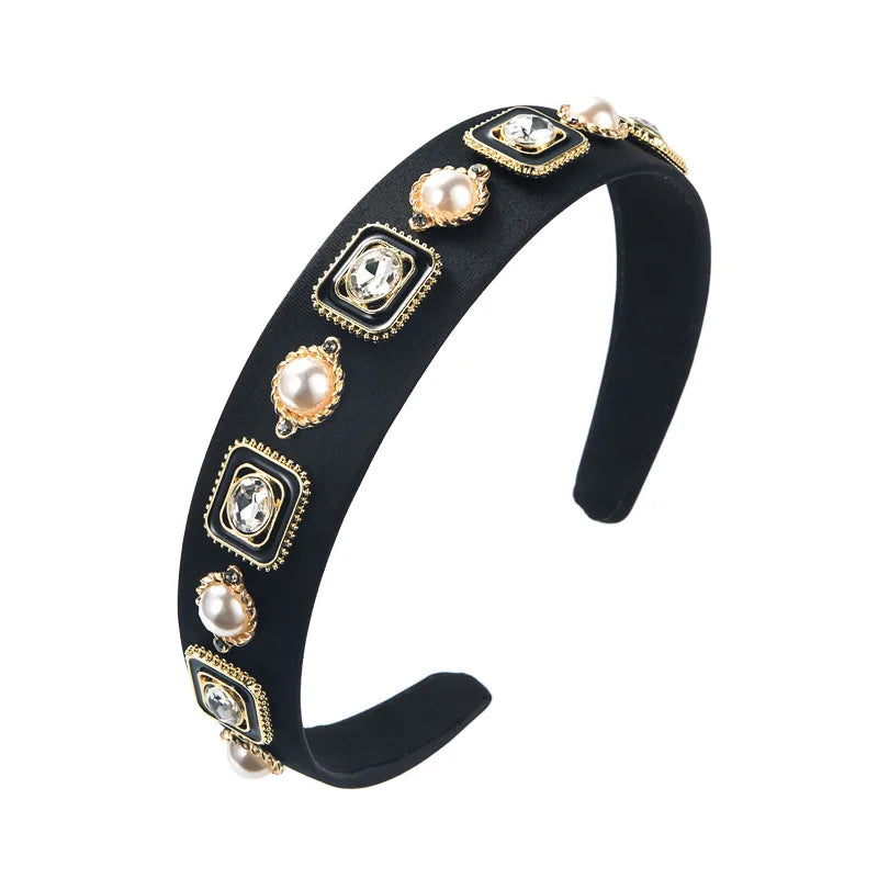 Baroque Retro New Alloy Inlaid Drill Head Hoop Pressure Headband Hair Hair Accessories