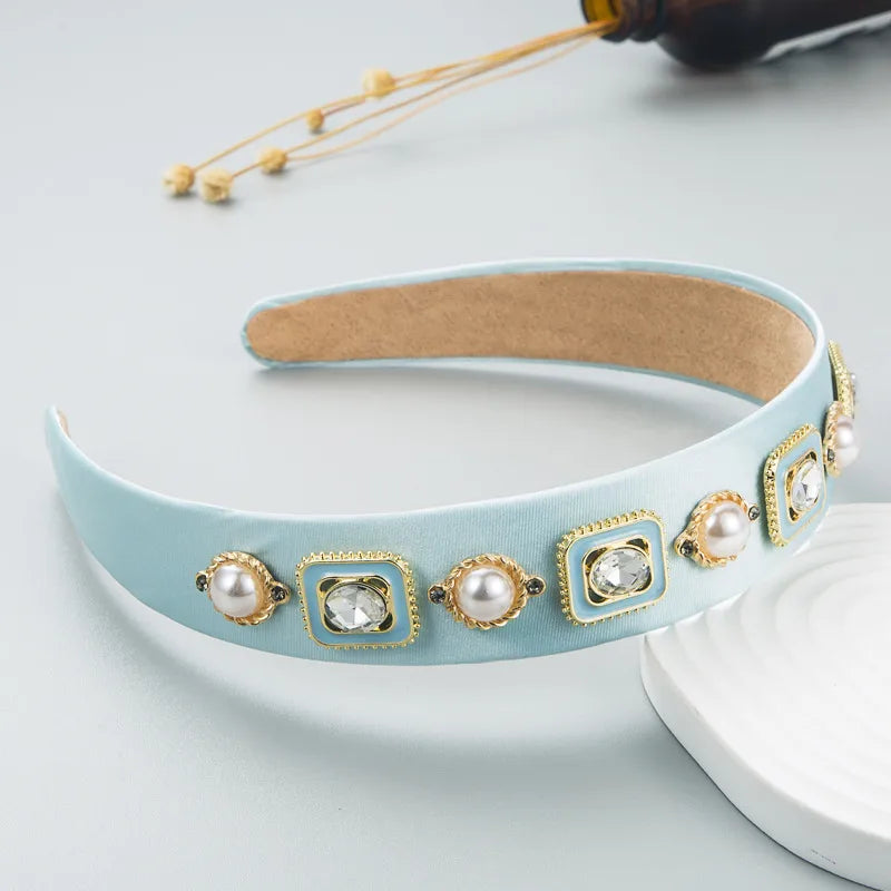 Baroque Retro New Alloy Inlaid Drill Head Hoop Pressure Headband Hair Hair Accessories