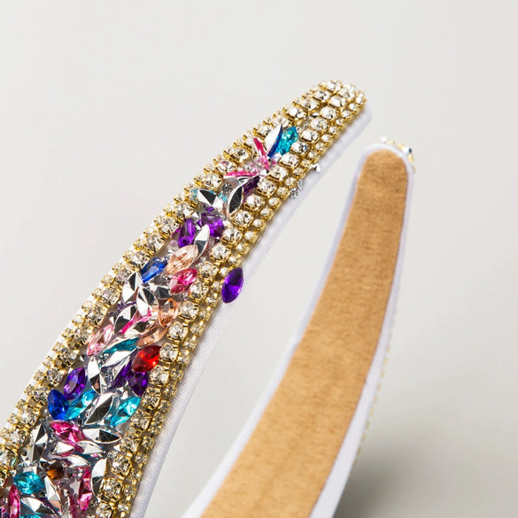Baroque Rhinestone Crystal Headband Women's Geometric Hair Accessories