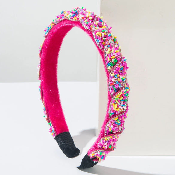 Baroque Style Alloy Woven Diamond Inlaid Hair Hoop Headband Women's Hair Accessories