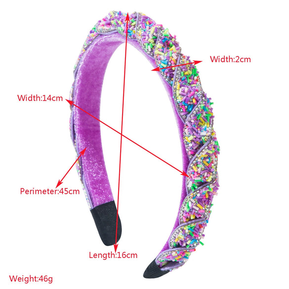 Baroque Style Alloy Woven Diamond Inlaid Hair Hoop Headband Women's Hair Accessories