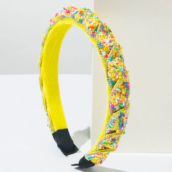 Baroque Style Alloy Woven Diamond Inlaid Hair Hoop Headband Women's Hair Accessories
