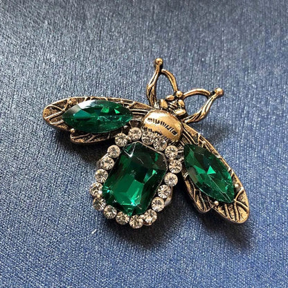 Baroque Style Bee Alloy Copper Inlay Crystal Glass Women'S Brooches