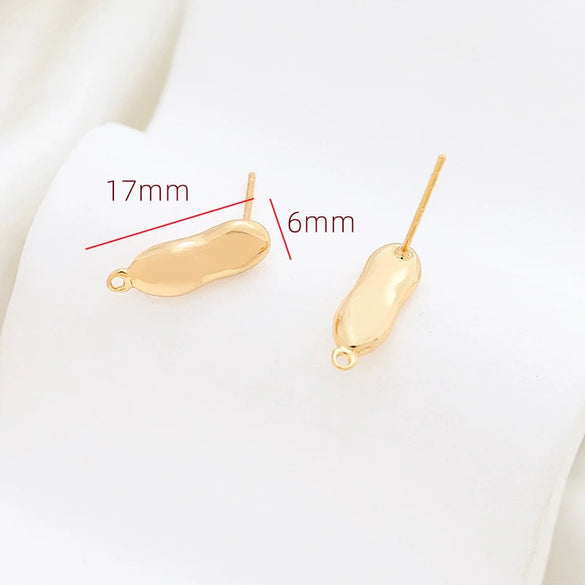 Baroque Style Copper Clad Gold Color Diy Handmade Hanging Earrings With Baking Paint