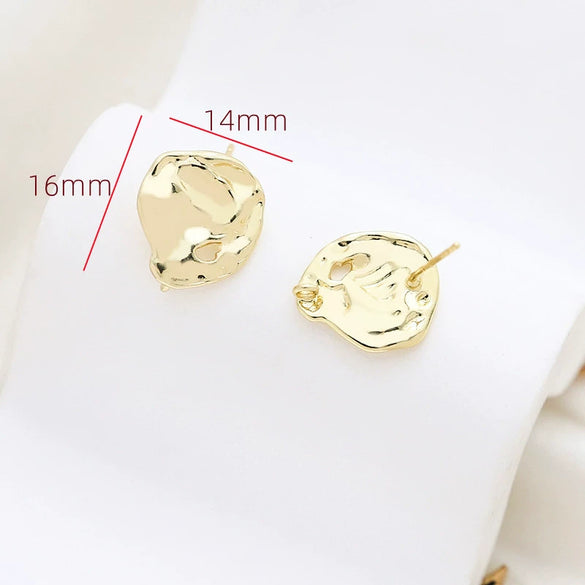 Baroque Style Copper Clad Gold Color Diy Handmade Hanging Earrings With Baking Paint