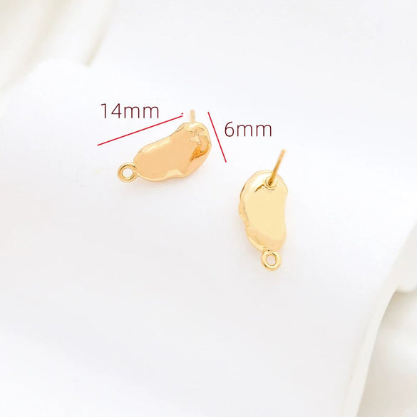 Baroque Style Copper Clad Gold Color Diy Handmade Hanging Earrings With Baking Paint
