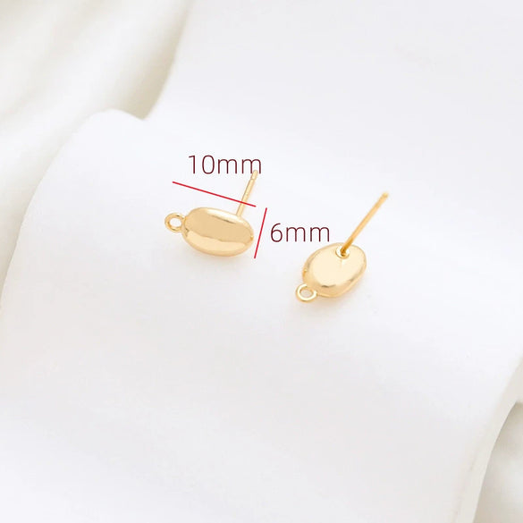 Baroque Style Copper Clad Gold Color Diy Handmade Hanging Earrings With Baking Paint