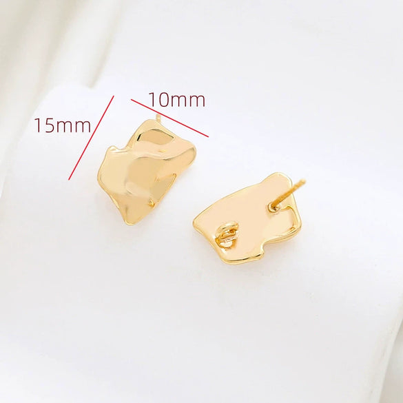Baroque Style Copper Clad Gold Color Diy Handmade Hanging Earrings With Baking Paint
