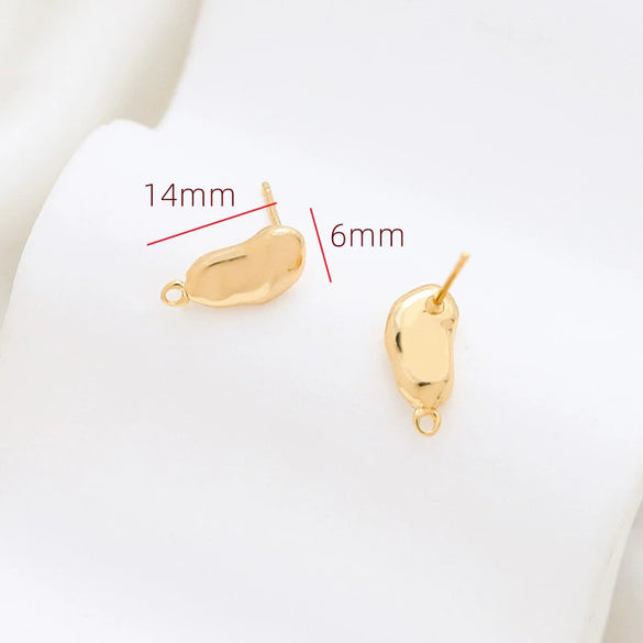 Baroque Style Copper Clad Gold Color Diy Handmade Hanging Earrings With Baking Paint