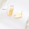 Baroque Style Copper Clad Gold Color Diy Handmade Hanging Earrings With Baking Paint