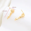 Baroque Style Copper Clad Gold Color Diy Handmade Hanging Earrings With Baking Paint