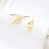Baroque Style Copper Clad Gold Color Diy Handmade Hanging Earrings With Baking Paint