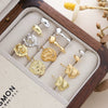 Baroque Style Copper Clad Gold Color Diy Handmade Hanging Earrings With Baking Paint