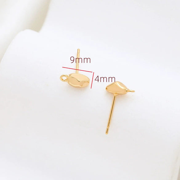 Baroque Style Copper Clad Gold Color Diy Handmade Hanging Earrings With Baking Paint