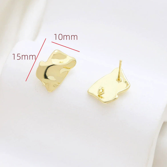 Baroque Style Copper Clad Gold Color Diy Handmade Hanging Earrings With Baking Paint