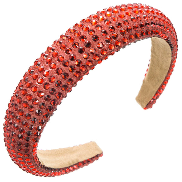 Baroque Style Diamond Inlaid Sponge Headband For Women