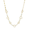 Baroque Style Freshwater Pearl Heartshaped Stainless Steel Chain Necklace With Electroplating Design For Women