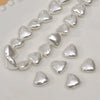 Baroque Style Love Heart Plastic Resin Imitation Shell Pearl Handmade Electroplated Ear Jewelry Accessories Material