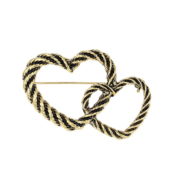 Baroque Style Rabbit Heart Shape Bow Knot Alloy Enamel Inlay Zircon Women'S Brooches