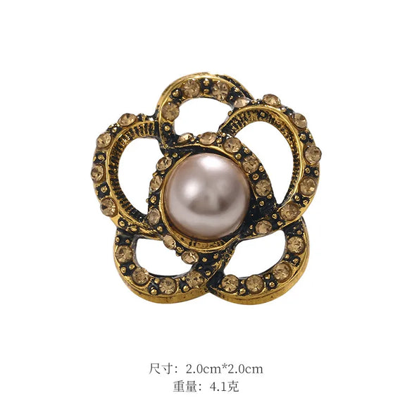 Baroque Style Rabbit Heart Shape Bow Knot Alloy Enamel Inlay Zircon Women'S Brooches