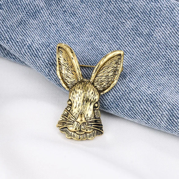Baroque Style Rabbit Heart Shape Bow Knot Alloy Enamel Inlay Zircon Women'S Brooches
