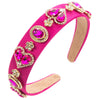 Baroque Style Rhinestone Glass Drill Heart Headband For Women