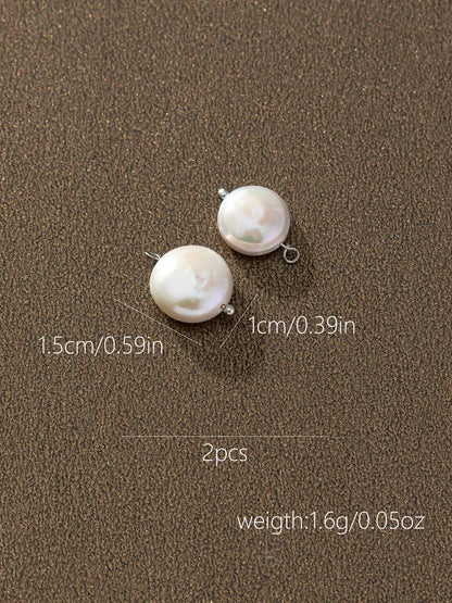 Basic Baroque Style Handmade Round Freshwater Pearl Jewelry Accessories