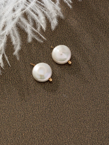 Basic Baroque Style Handmade Round Freshwater Pearl Jewelry Accessories