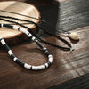 Basic Bohemian Geometric Seed Bead Shell Soft Clay Beaded Men'S Three Layer Necklace