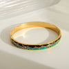 Basic Classic Style Commute Solid Color 304 Stainless Steel 18K Gold Plated Bangle In Bulk
